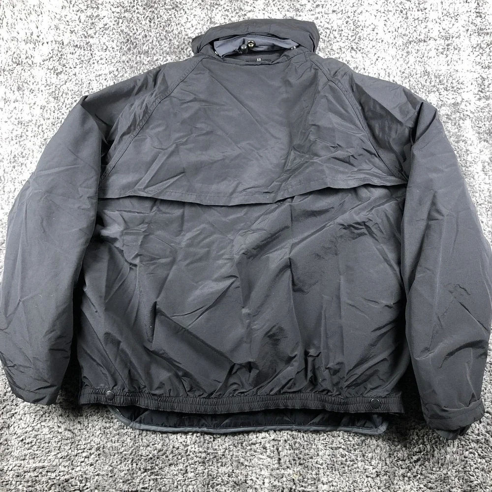 Blauer Jacket Mens XL Black Nylon Quilted‎ Insulated Lined Hooded Parka Made USA
